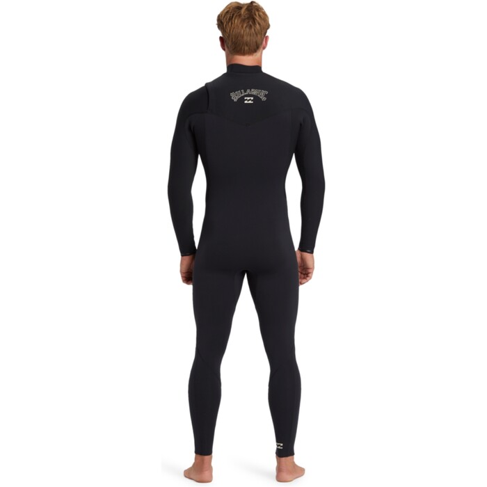 2024 Billabong Hombres Revolution Natural 4/3mm Chest Zip Neopreno ABYW100267 - Black